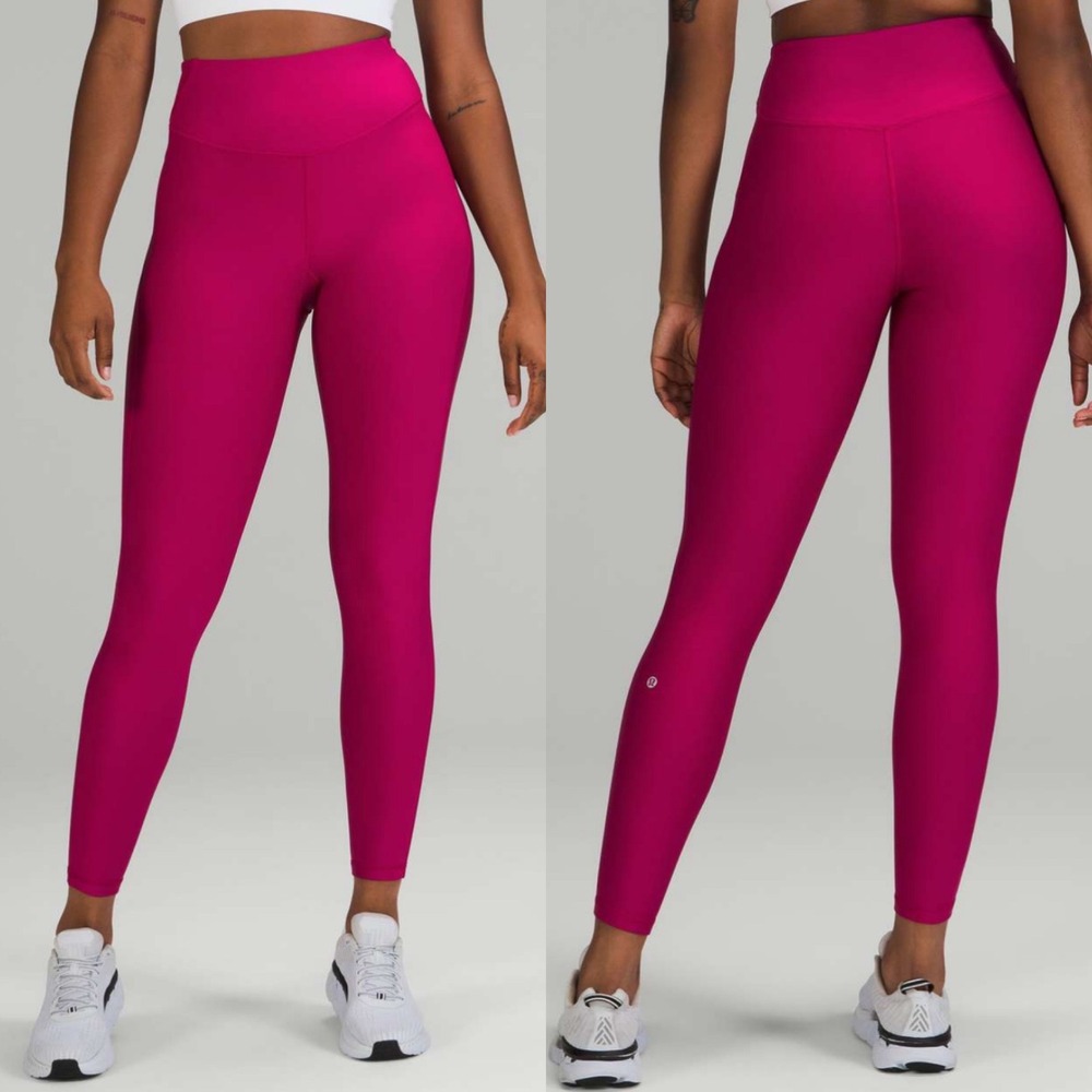 Lululemon Base Pace High-Rise Fleece‎ Winter Running Tights Womens Size 6 Berry